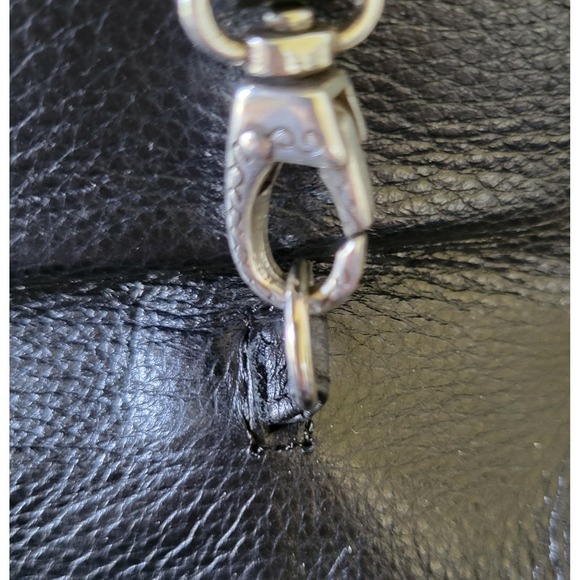 Brighton Pebbled Leather  Faux Alligator Black Brown Crossbody Bag Wallet - Picture 15 of 15